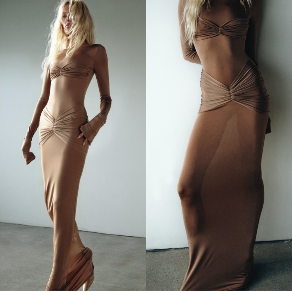 Elegant Brown Maxi Dress
